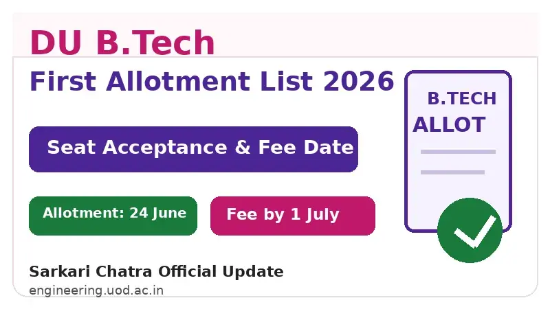 du-btech-first-allotment-list-2026