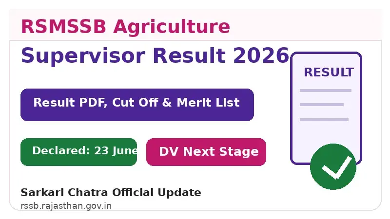 rsmssb-agriculture-supervisor-result-2026