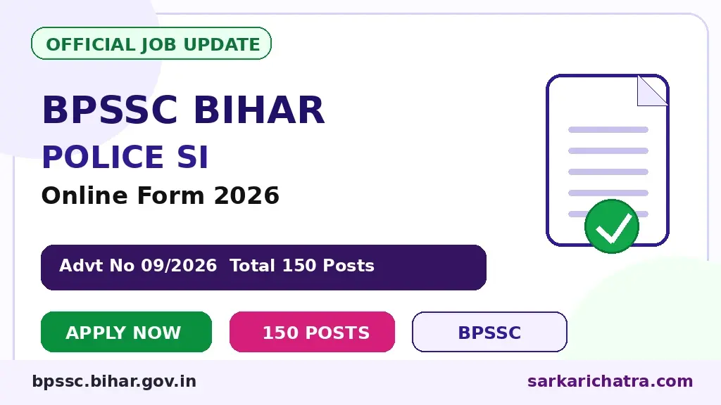 BPSSC Bihar Police SI Recruitment 2026