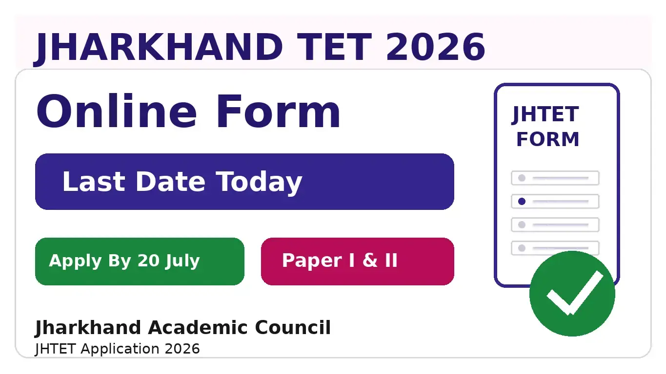 Jharkhand TET Online Form 2026 last date