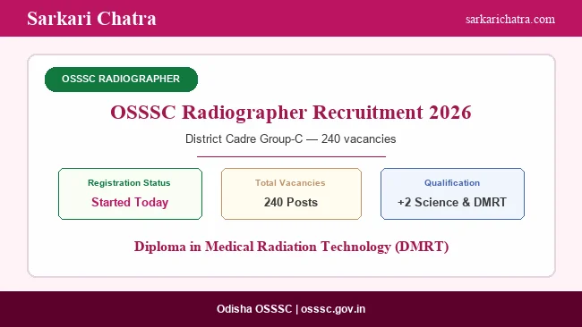 OSSSC Radiographer Recruitment 2026