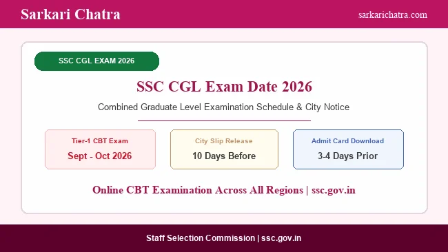 SSC CGL Exam Date 2026